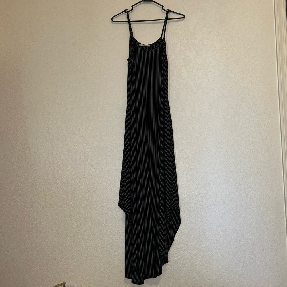 CJLA Stella Spaghetti Strap Dress, Black Stripes
